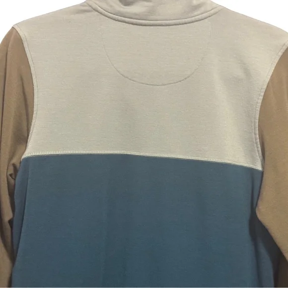 Woolx sz S “Charlie” mock-neck Sweatshirt teal/sage/green - Picture 5 of 7